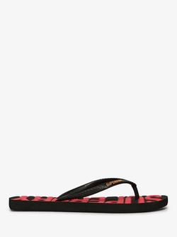 Superdry Core Logo Flip Flops, Black