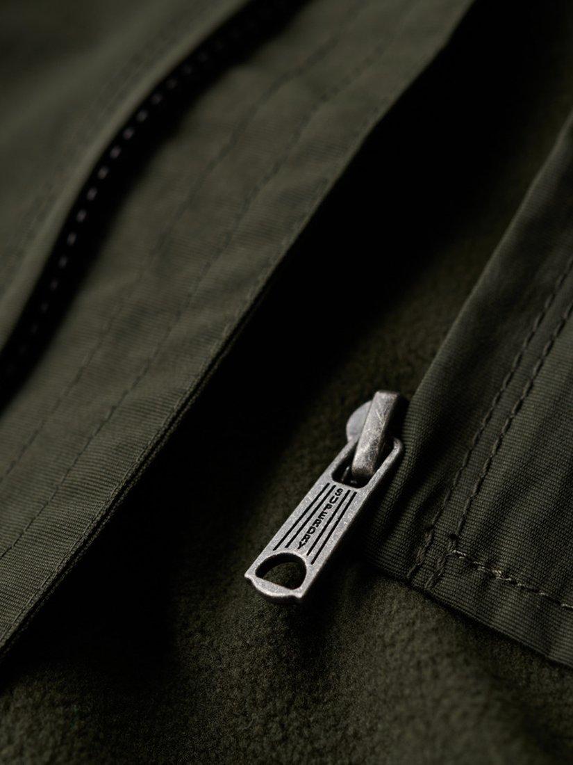 Product image 7 of 7, which shows Superdry Oversized Hooded Bomber Jacket, Goods Olive Green, XS