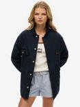 Superdry Oversized Surplus Four Pocket Chore Jacket, Eclipse Navy