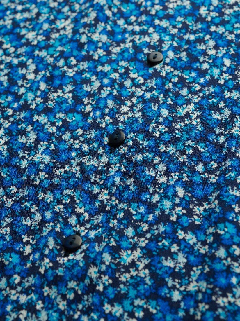 Product image 6 of 6, which shows Superdry Printed Button Up Midi Tea Dress, Sea Blue, 10
