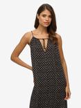 Superdry Floral Beach Cami Maxi Dress, Black