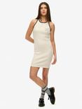 Superdry Athletic Essentials Ribbed Tank Dress, Off White