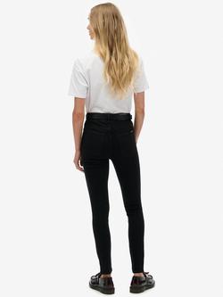 Superdry High Rise Skinny Jeans, Black - view 2, Black