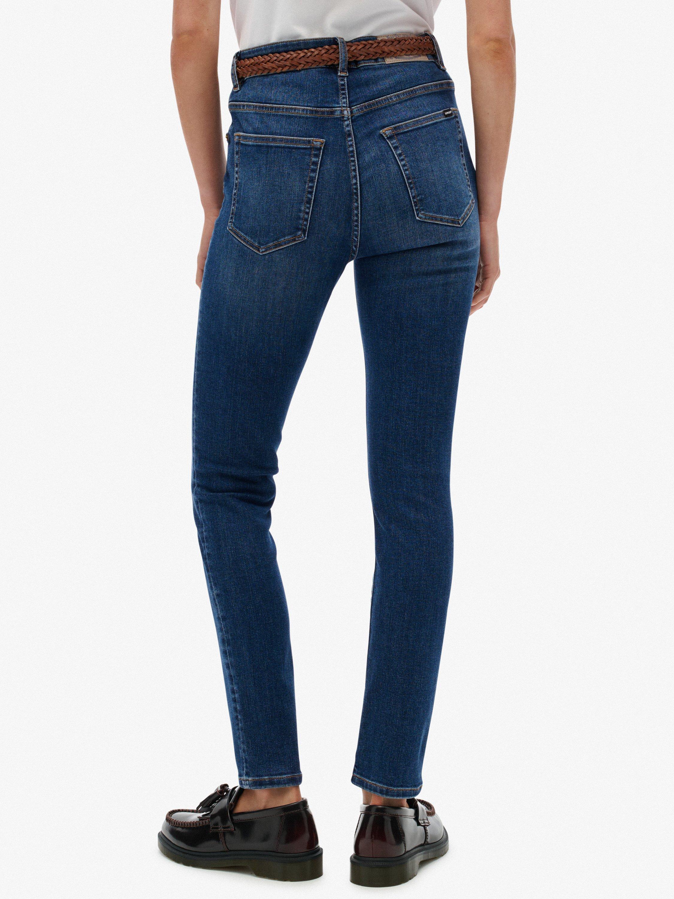 Product image 5 of 6, which shows Superdry High Rise Skinny Jeans, Deep Indigo Denim, W26/L30
