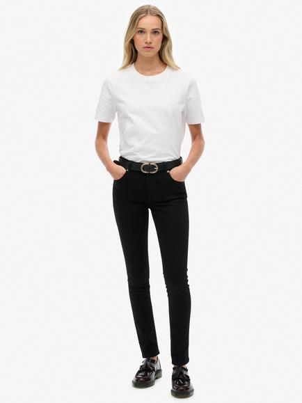 Superdry Mid Rise Skinny Jeans, Black, Black