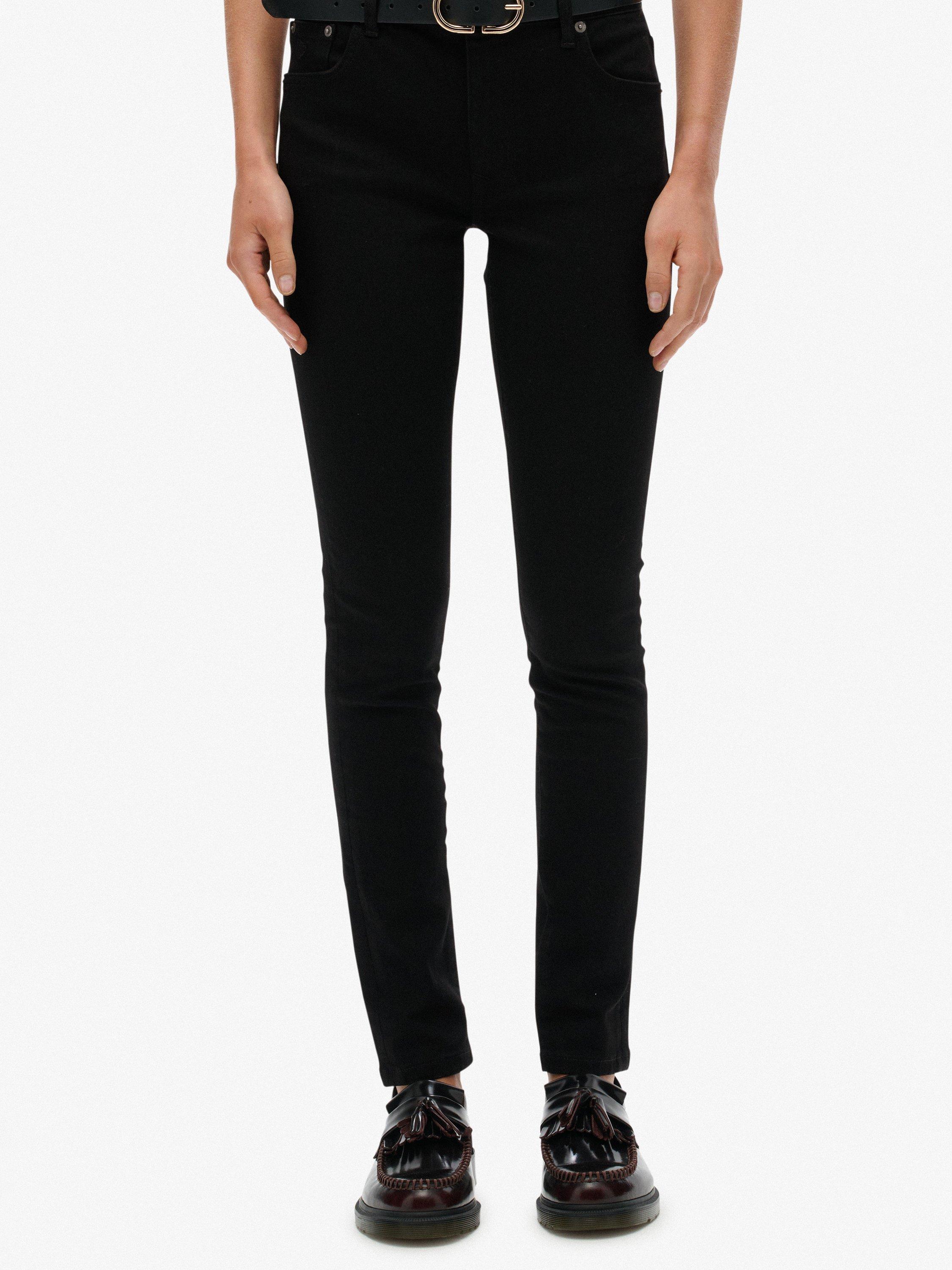 Product image 4 of 6, which shows Superdry Mid Rise Skinny Jeans, Black, W26/L30