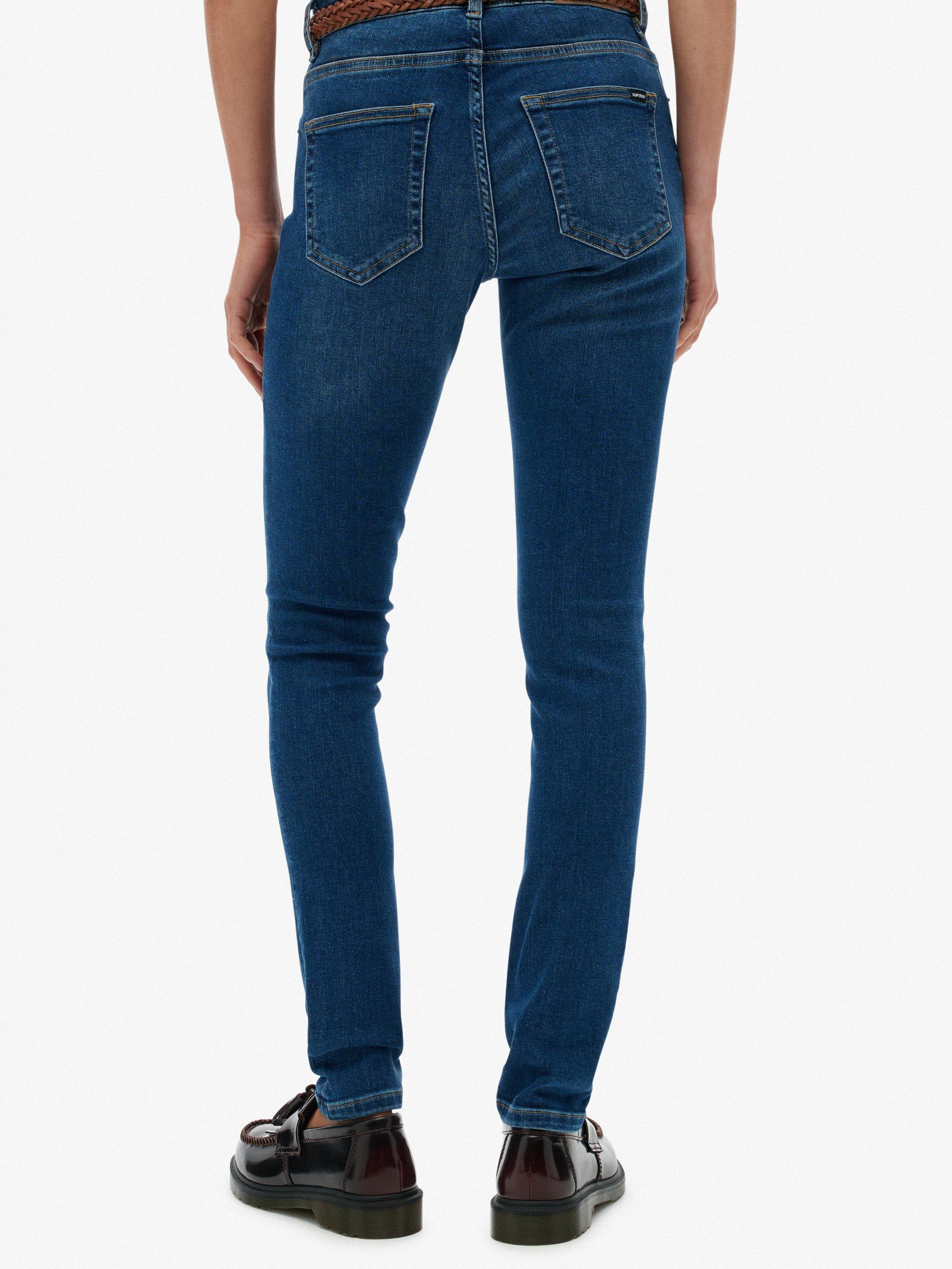 Product image 5 of 6, which shows Superdry Mid Rise Skinny Jeans, Deep Indigo, W26/L30