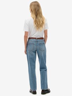 Superdry Mid Rise Straight Jeans, Mid Blue - view 2, Mid Blue