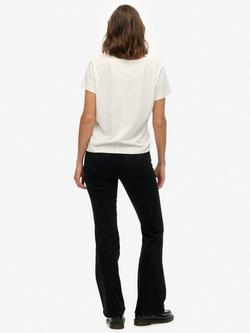 Superdry Mid Rise Flare Jeans - view 2, Black