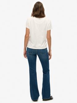 Superdry Mid Rise Flare Jeans - view 2, Deep Indigo