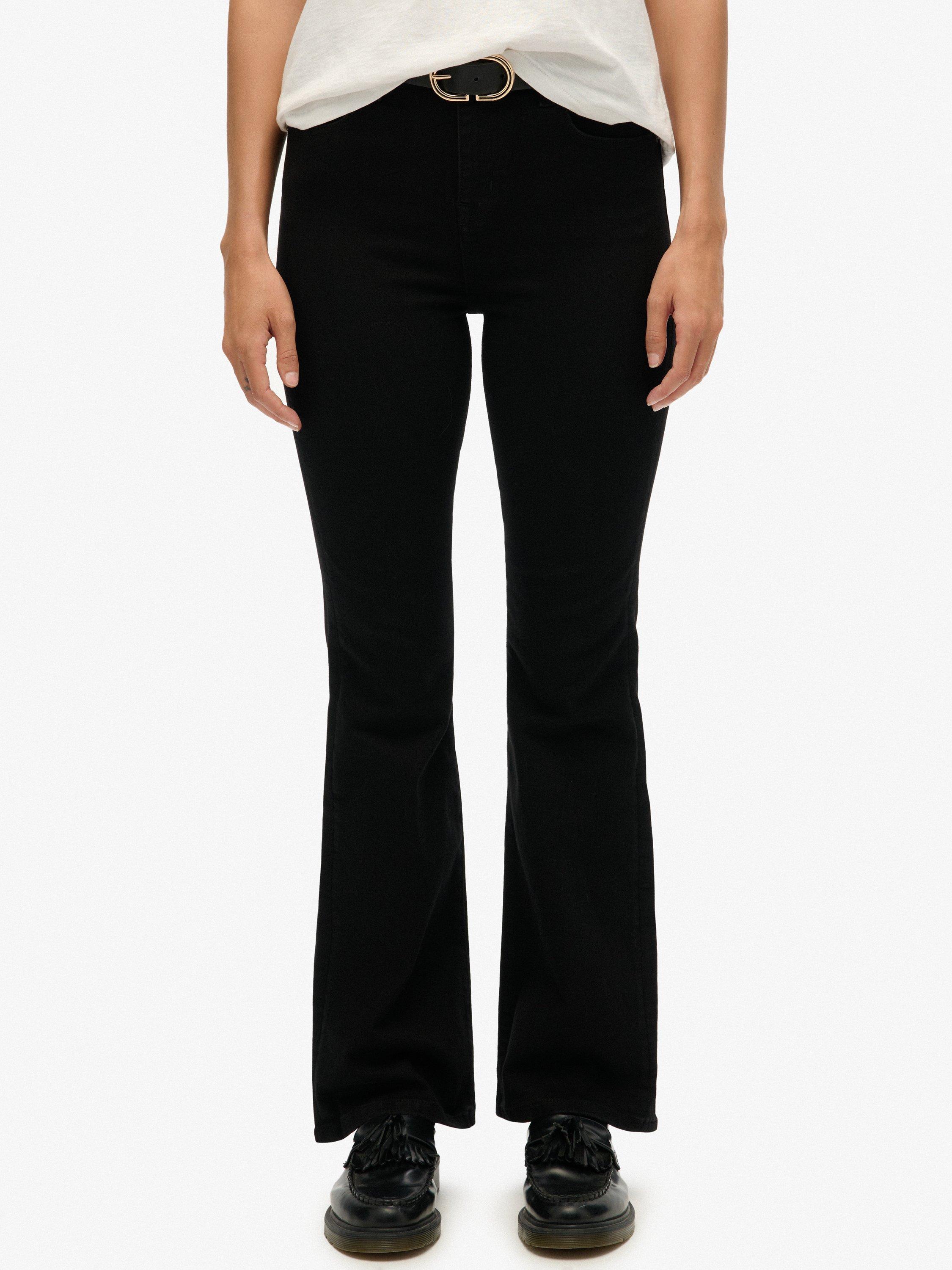 Product image 4 of 6, which shows Superdry High Rise Flare Jeans, Black, W26/L30