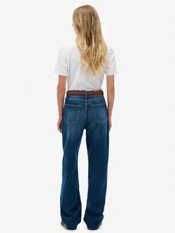 Superdry High Rise Wide Leg Jeans, Deep Indigo - view 2, Deep Indigo