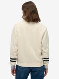 Superdry Athletic Essentials Applique 1/2 Zip Sweatshirt, Desert Bone White