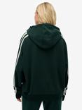 Superdry Athletic Essentials Relaxed Raglan Zip Hoodie, Enamel Green
