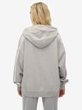 Superdry Athletic Essentials Relaxed Raglan Zip Hoodie, Glacier Grey Marl