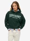 Superdry Athletic Essentials Relaxed Hoodie, Enamel Green