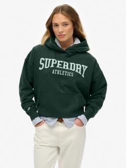 Superdry Athletic Essentials Relaxed Hoodie, Enamel Green, Enamel Green