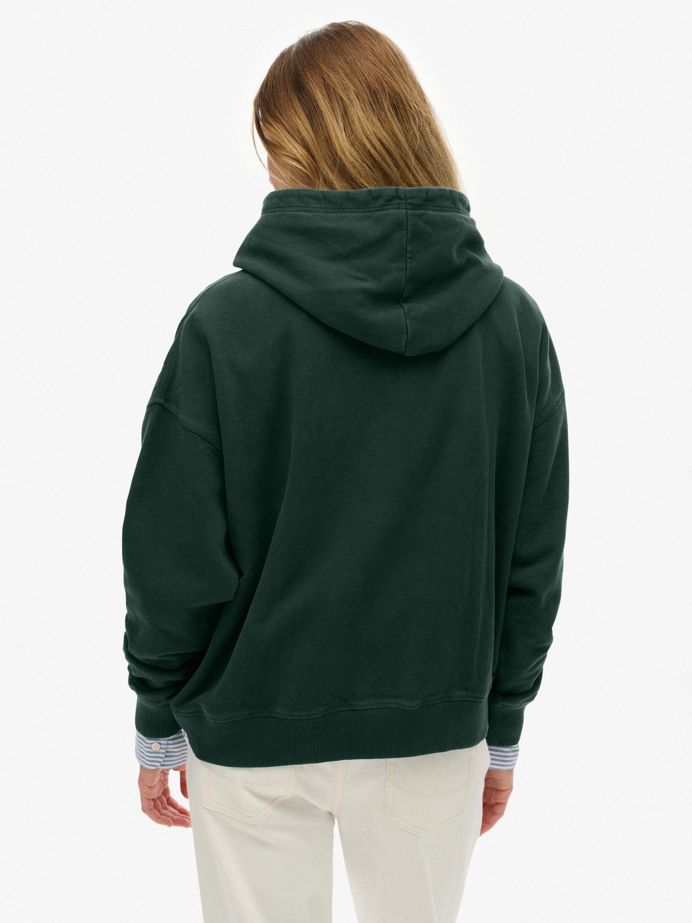 Product image 2 of 5, which shows Superdry Athletic Essentials Relaxed Hoodie, Enamel Green, 10