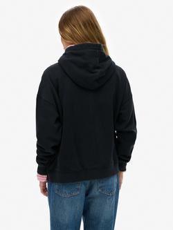 Superdry Athletic Essentials Relaxed Hoodie, Eclipse Navy - view 2, Eclipse Navy