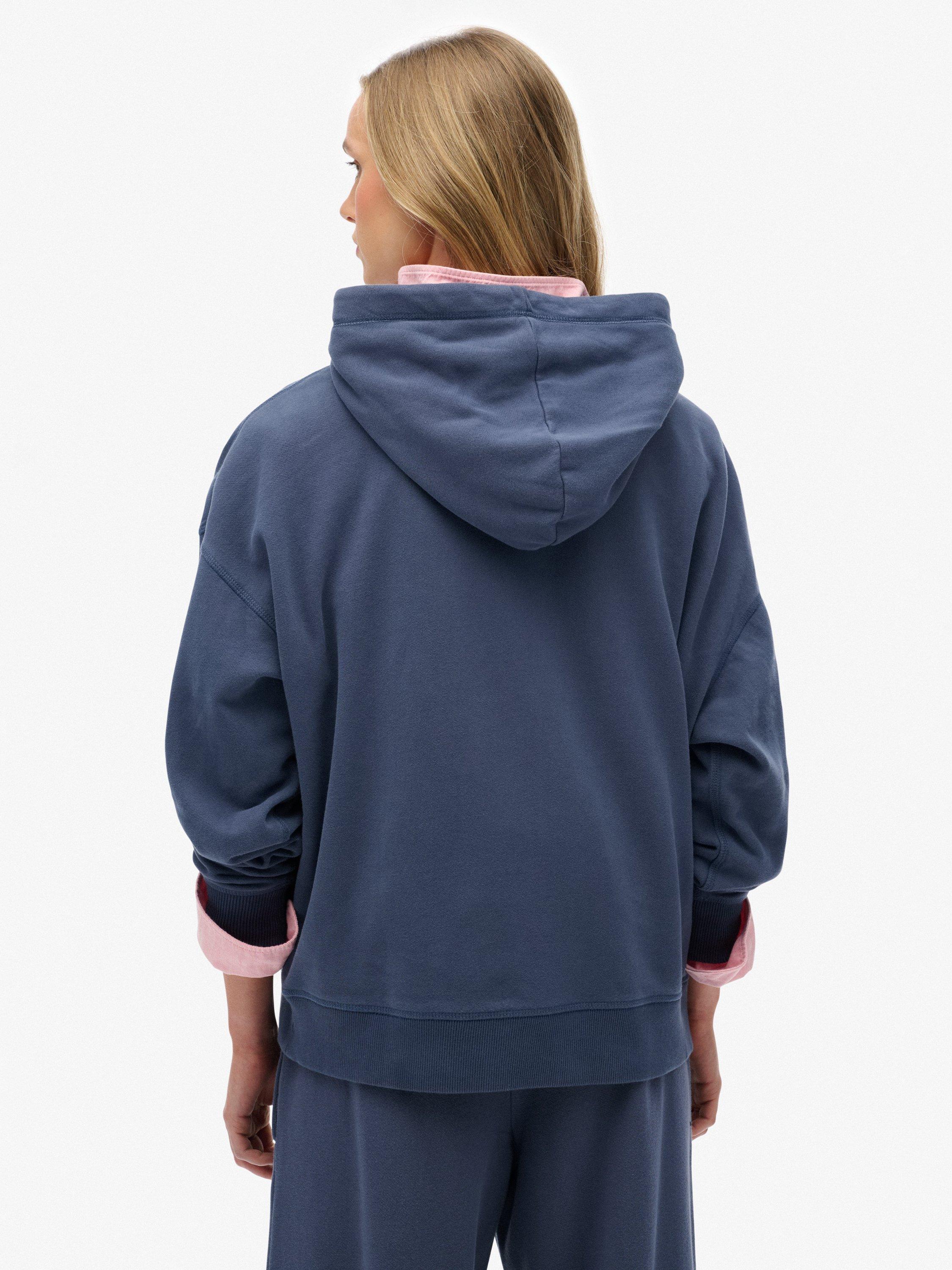 Product image 2 of 6, which shows Superdry Athletic Essentials Relaxed Hoodie, Mariner Navy, 10