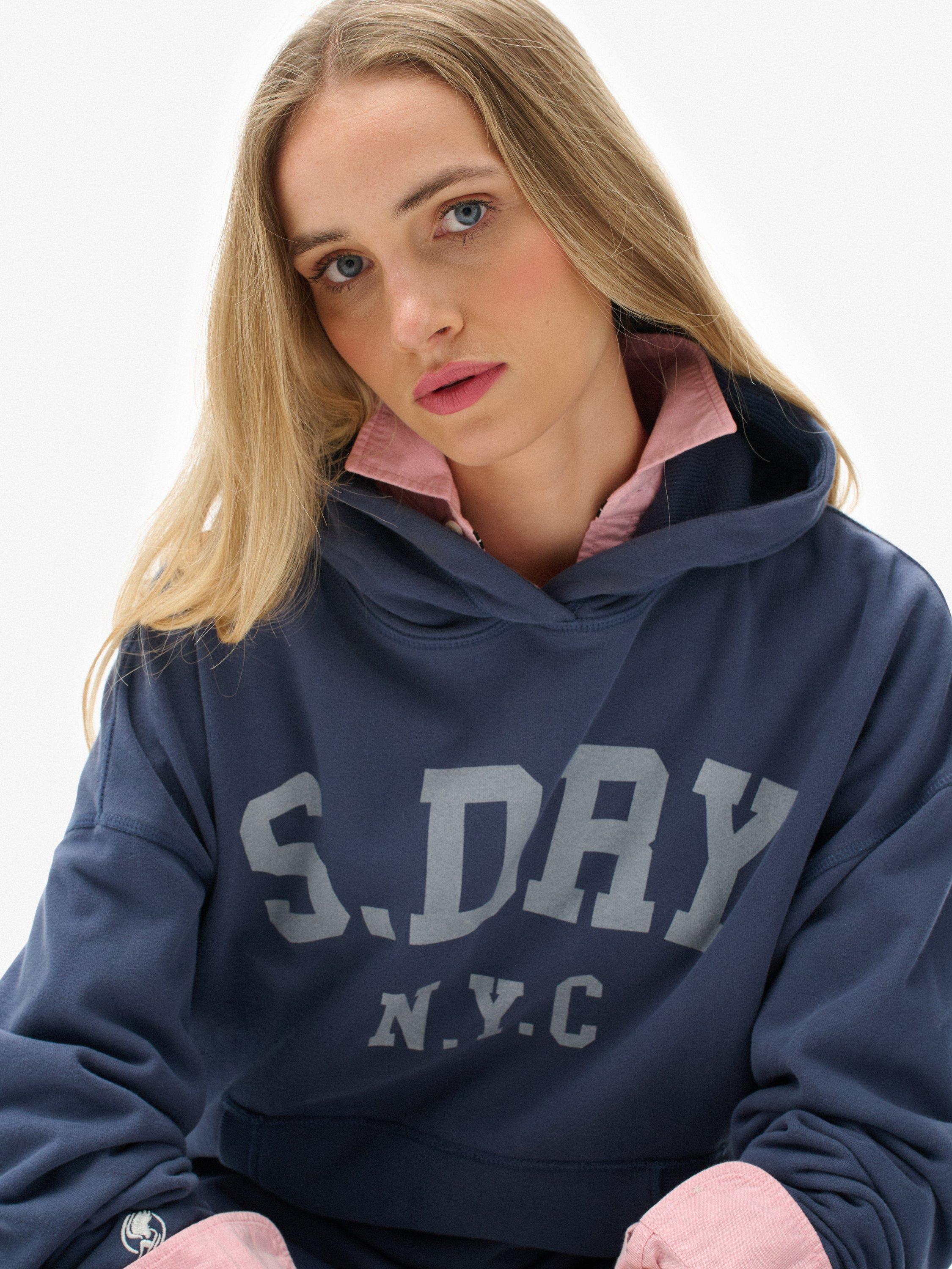 Product image 5 of 6, which shows Superdry Athletic Essentials Relaxed Hoodie, Mariner Navy, 10