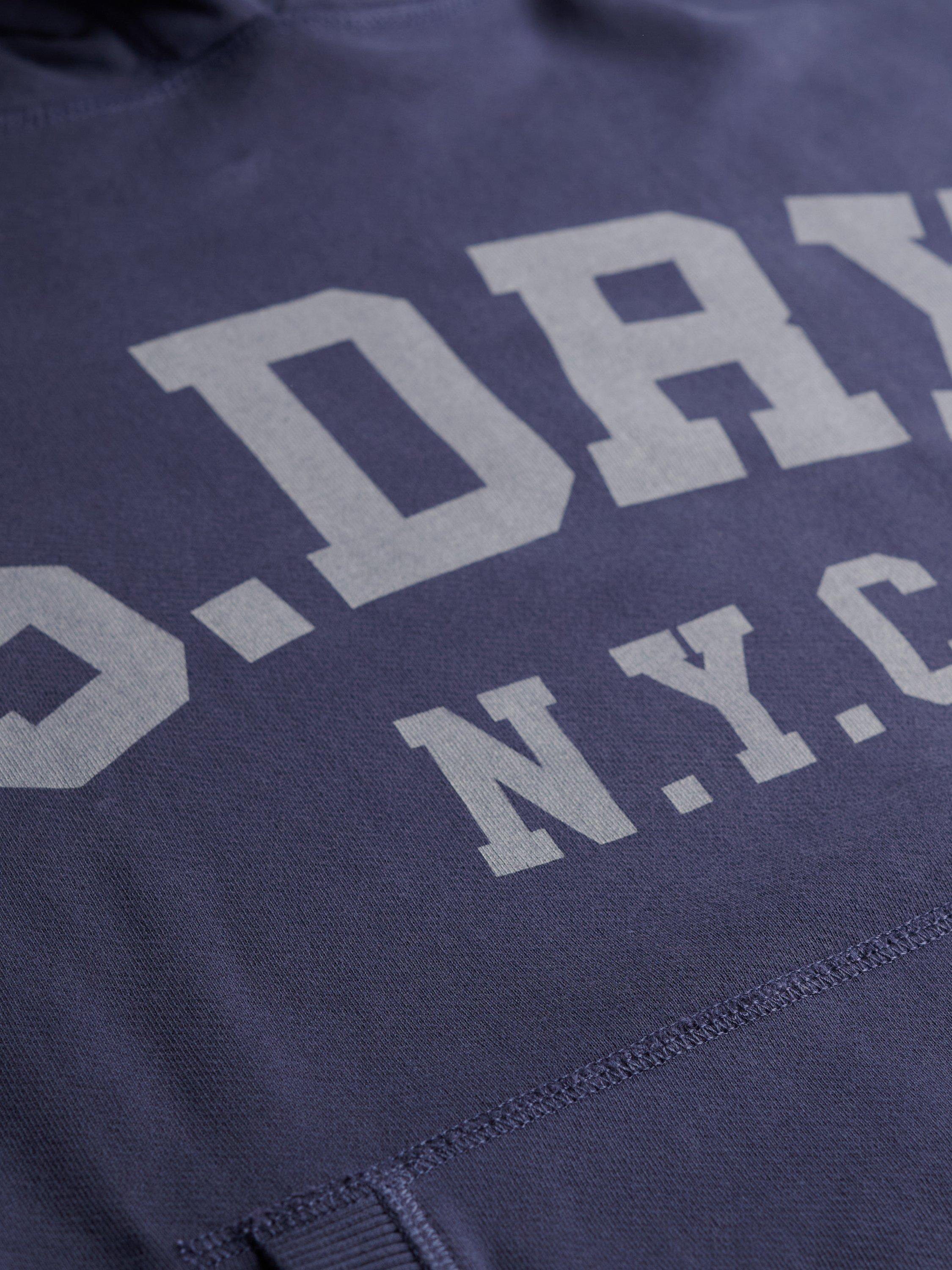 Product image 6 of 6, which shows Superdry Athletic Essentials Relaxed Hoodie, Mariner Navy, 10