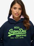Superdry Vintage Logo Neon Relaxed Hoodie