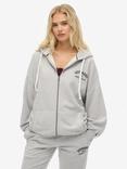 Superdry Athletic Essentials Oversized Zip Hoodie, Glacier Grey Marl