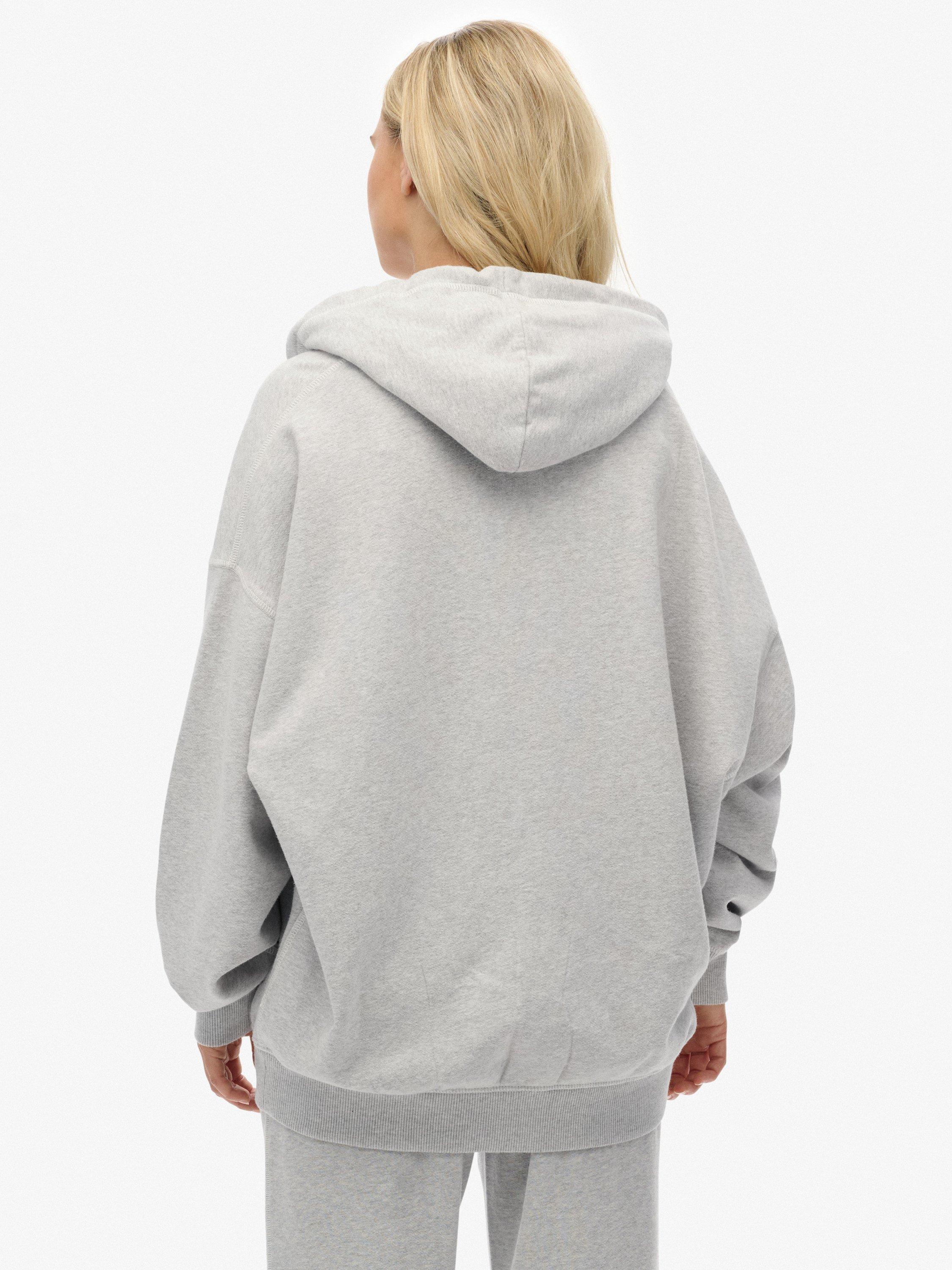 Product image 2 of 5, which shows Superdry Athletic Essentials Oversized Zip Hoodie, Glacier Grey Marl, 10