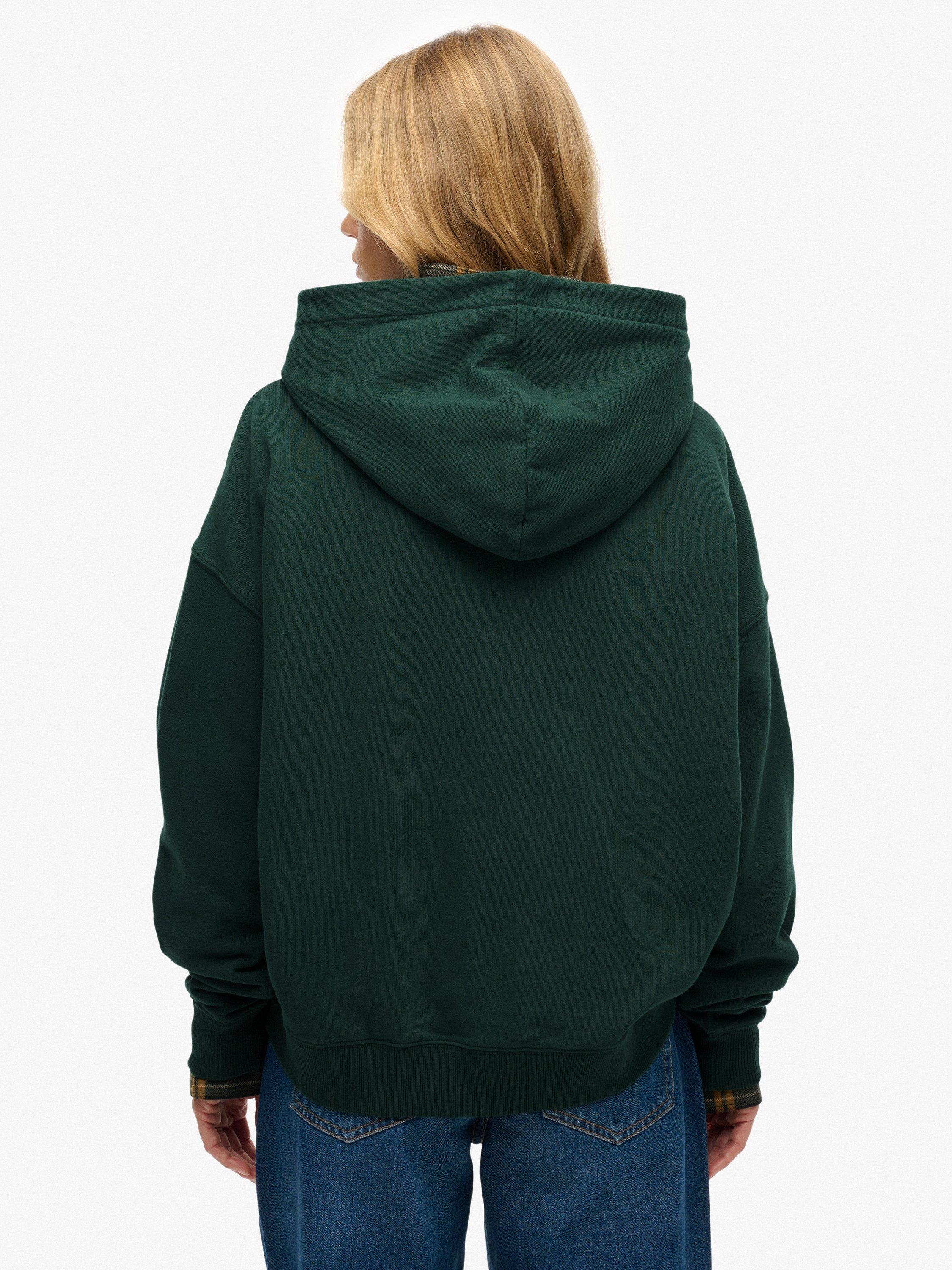 Product image 2 of 6, which shows Superdry Athletic Essentials Relaxed Hoodie, Enamel Green, 10