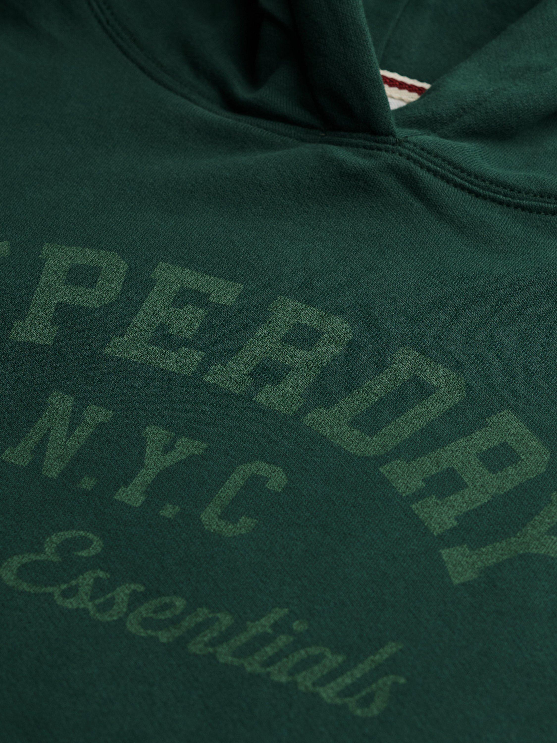 Product image 6 of 6, which shows Superdry Athletic Essentials Relaxed Hoodie, Enamel Green, 10