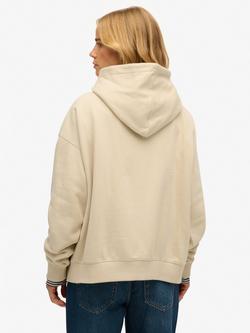 Superdry Athletic Essentials Relaxed Hoodie, Oat Bran - view 2, Oat Bran