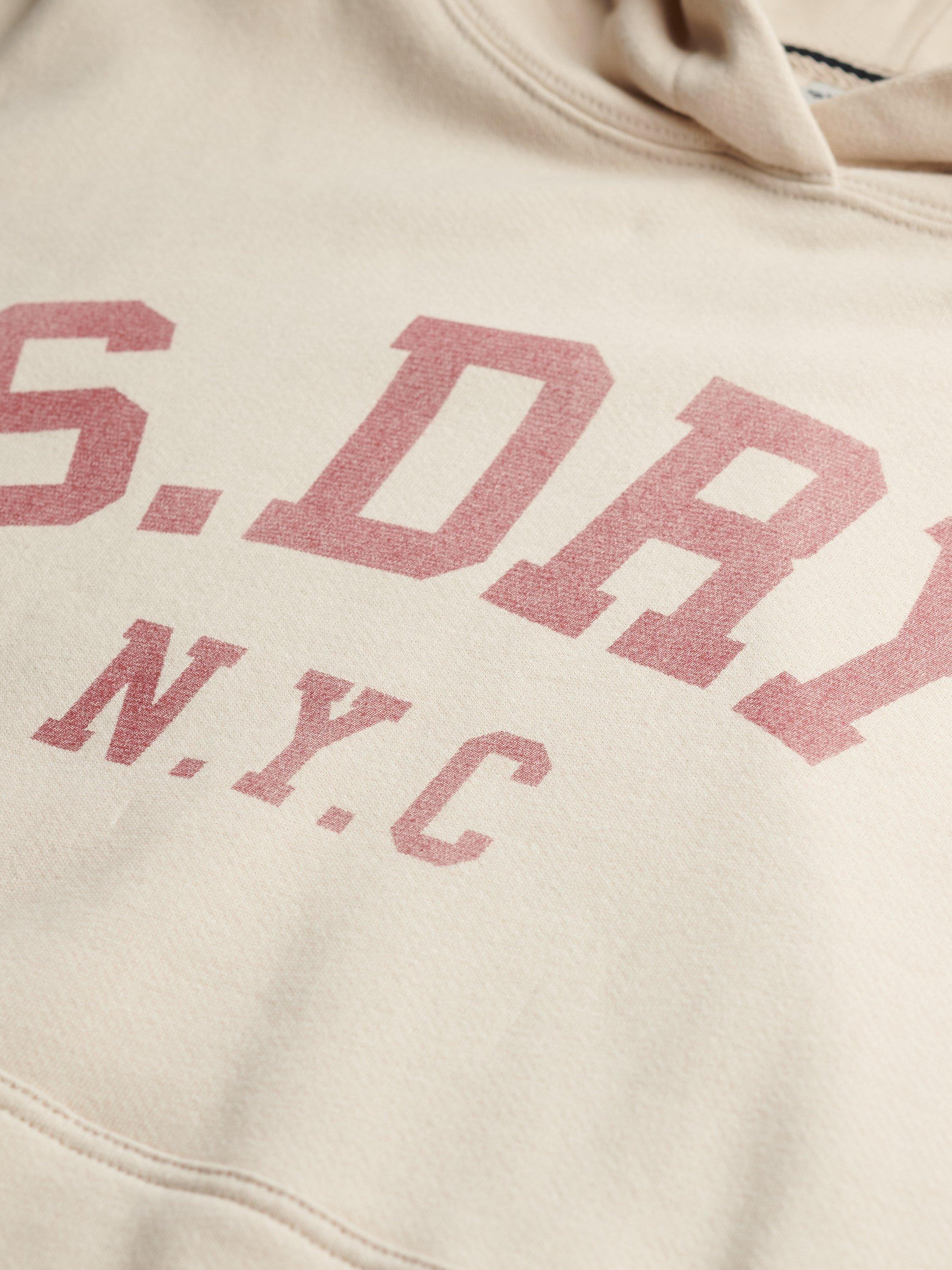 Product image 6 of 6, which shows Superdry Athletic Essentials Relaxed Hoodie, Oat Bran, 10