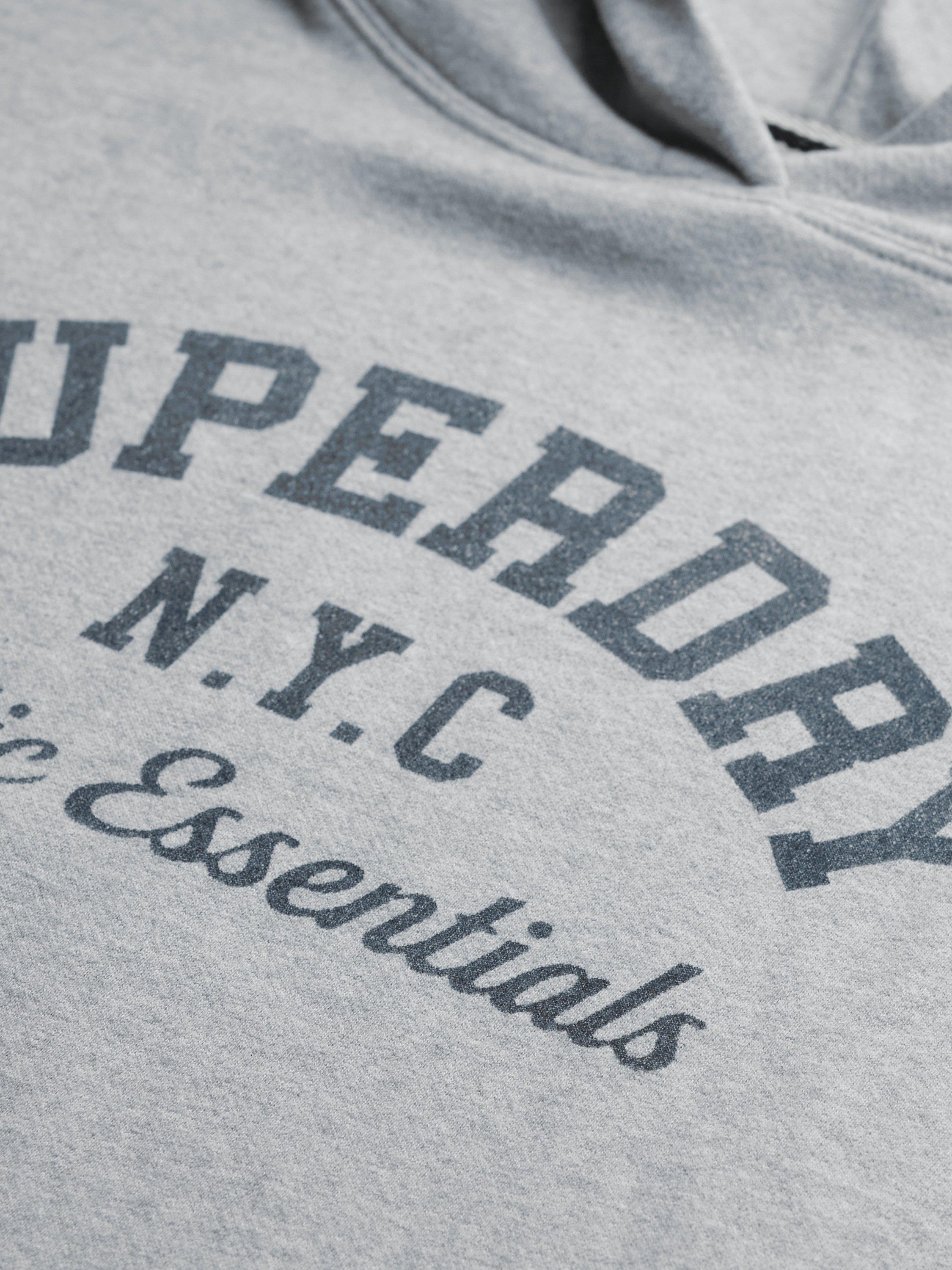 Product image 6 of 6, which shows Superdry Cotton Athletic Essentials Relaxed Hoodie, Athletic Grey Marl, 10