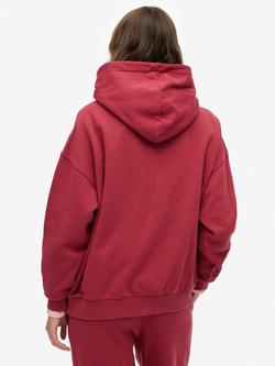 Superdry Athletic Essentials Relaxed Hoodie, Bordeaux Red - view 2, Bordeaux Red