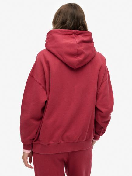 Superdry Athletic Essentials Relaxed Hoodie, Bordeaux Red - view 2, Bordeaux Red