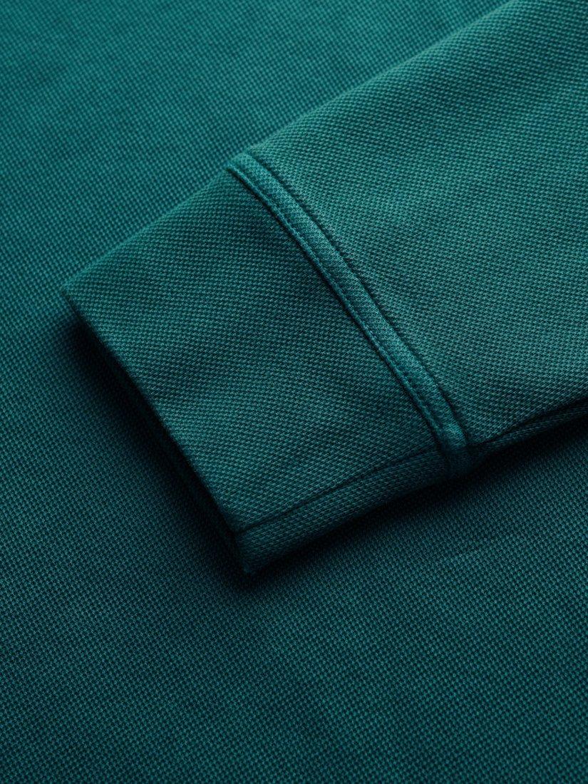 Product image 5 of 5, which shows Superdry Oversized Classic Pique 1/2 Zip Jumper, Washed Green, XS