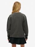 Superdry Oversized Vintage Athletic Crew Sweatshirt, Charcoal Marl