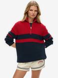 Superdry Oversized Classic Stripe 1/2 Zip Jumper