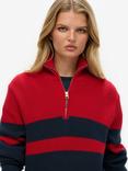 Superdry Oversized Classic Stripe 1/2 Zip Jumper