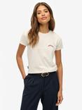 Superdry Essential Logo Fitted T-Shirt, Vintage White Marl