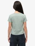 Superdry Athletic Graphic Fitted T-Shirt, Light Jade Green