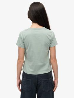 Superdry Athletic Graphic Fitted T-Shirt, Light Jade Green - view 2, Light Jade Green