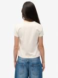 Superdry Athletic Graphic Fitted T-Shirt, Desert Bone   White