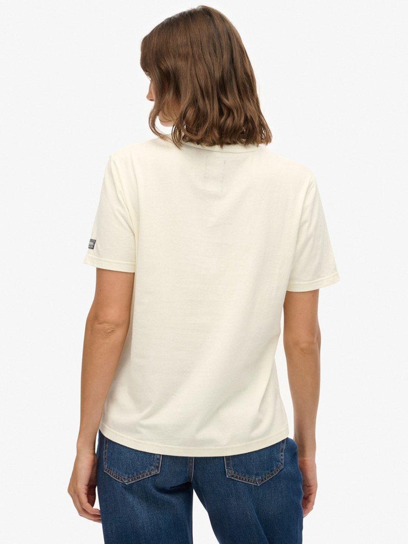 Product image 2 of 5, which shows Superdry Tokyo Narrative Relaxed T-Shirt, Off White, 10