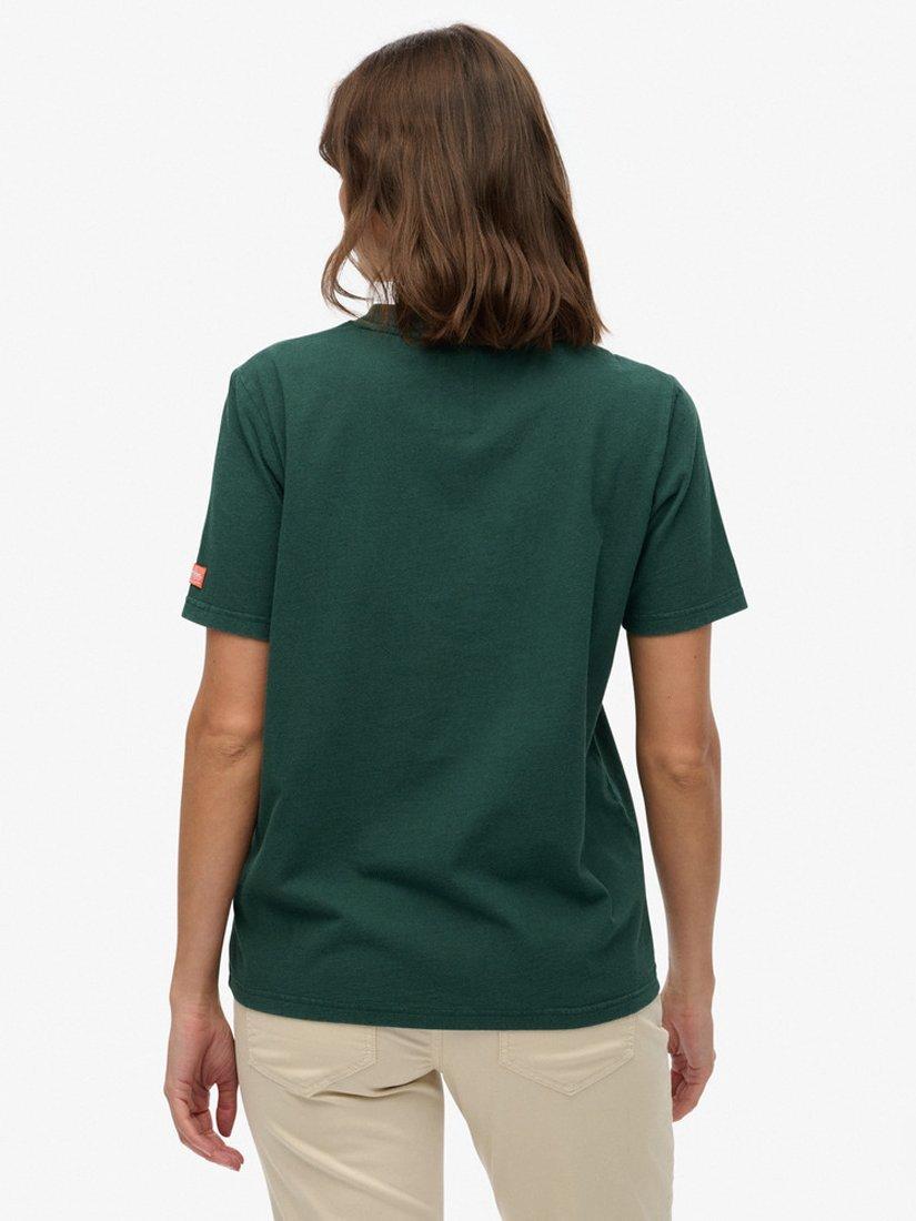 Product image 2 of 5, which shows Superdry Tokyo Narrative Relaxed T-Shirt, Enamel Green, 10