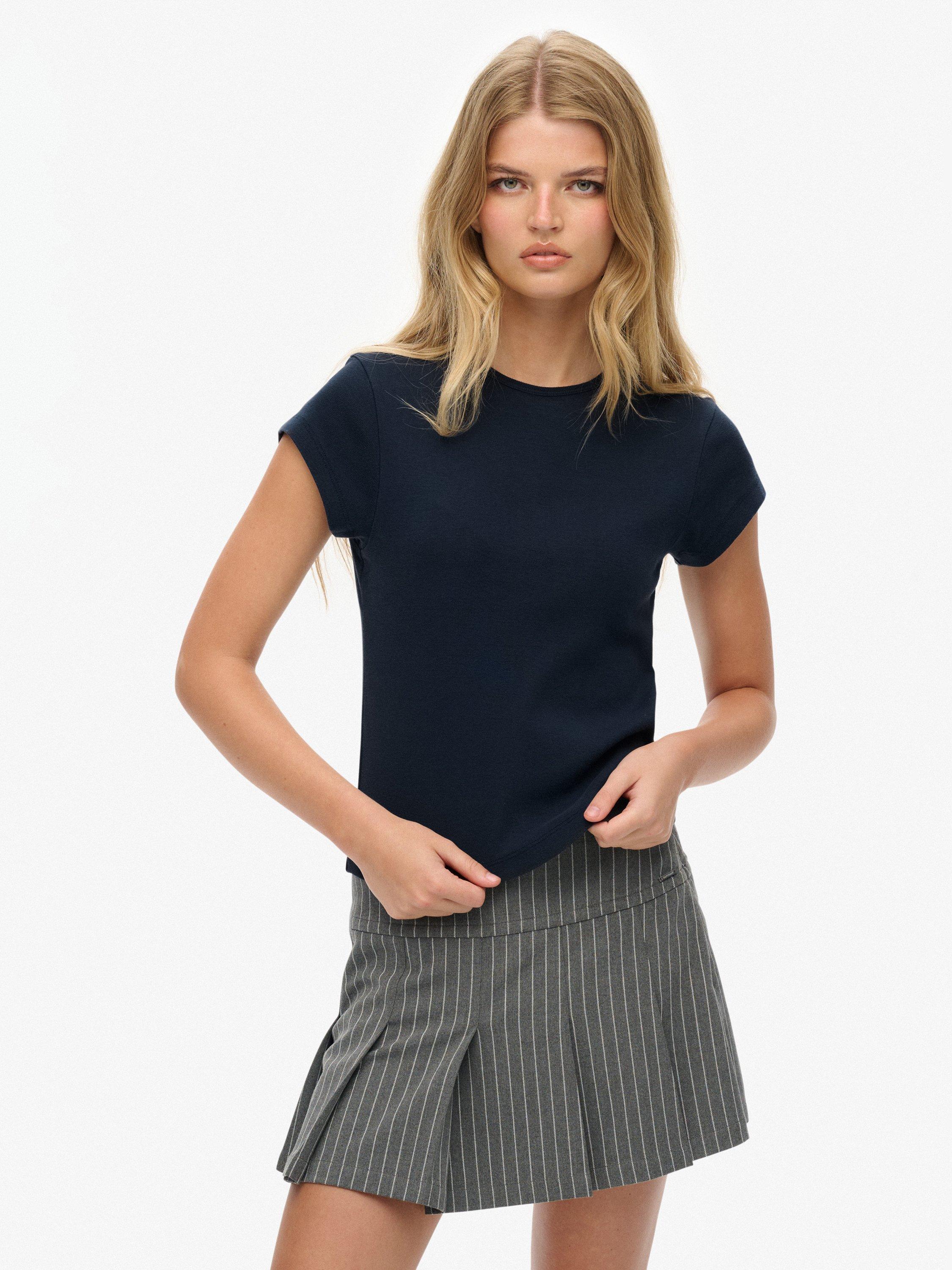 Product image 1 of 6, which shows Superdry Athletic Essential T-Shirt, Eclipse Navy, 10