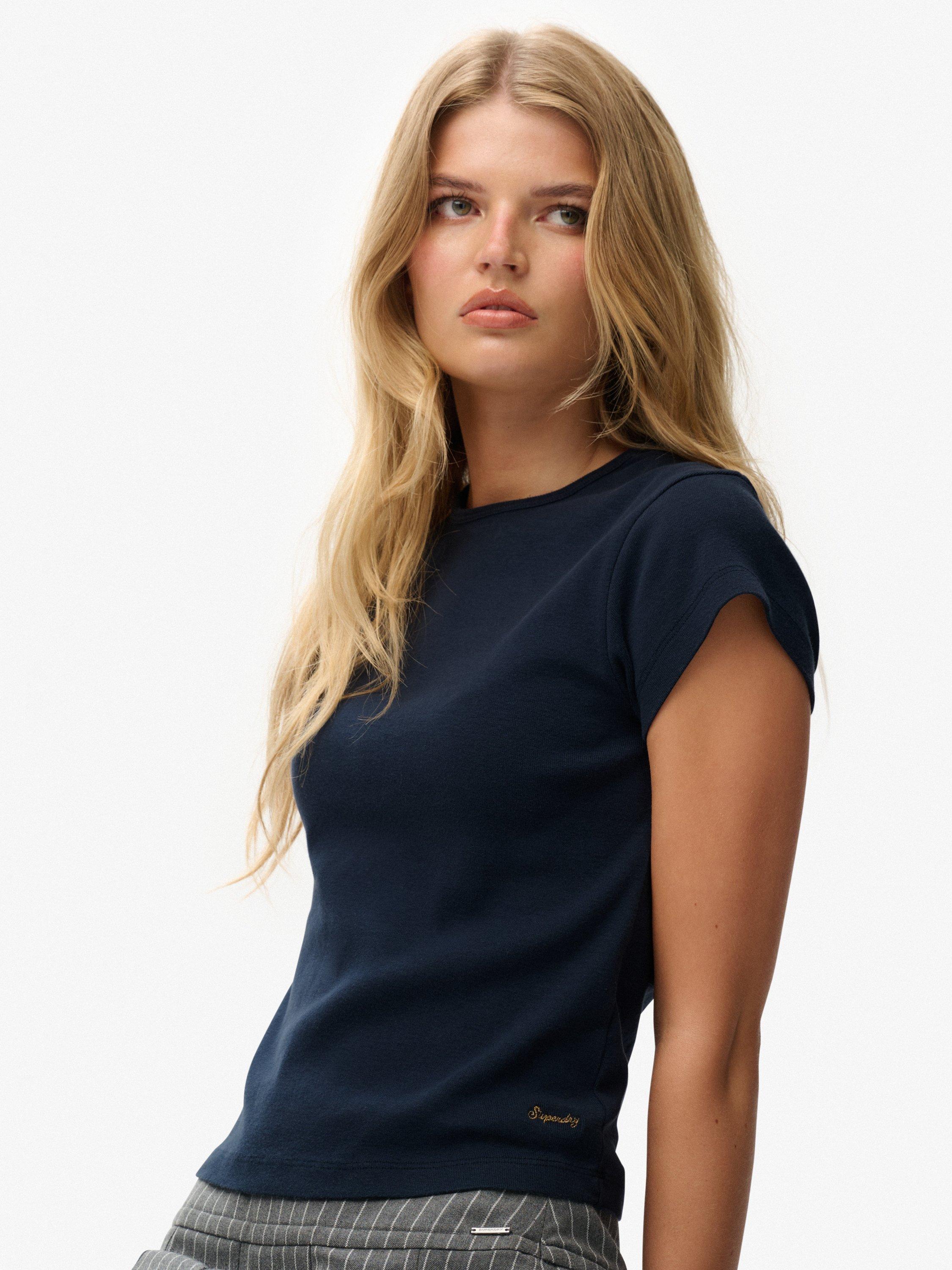 Product image 4 of 6, which shows Superdry Athletic Essential T-Shirt, Eclipse Navy, 10