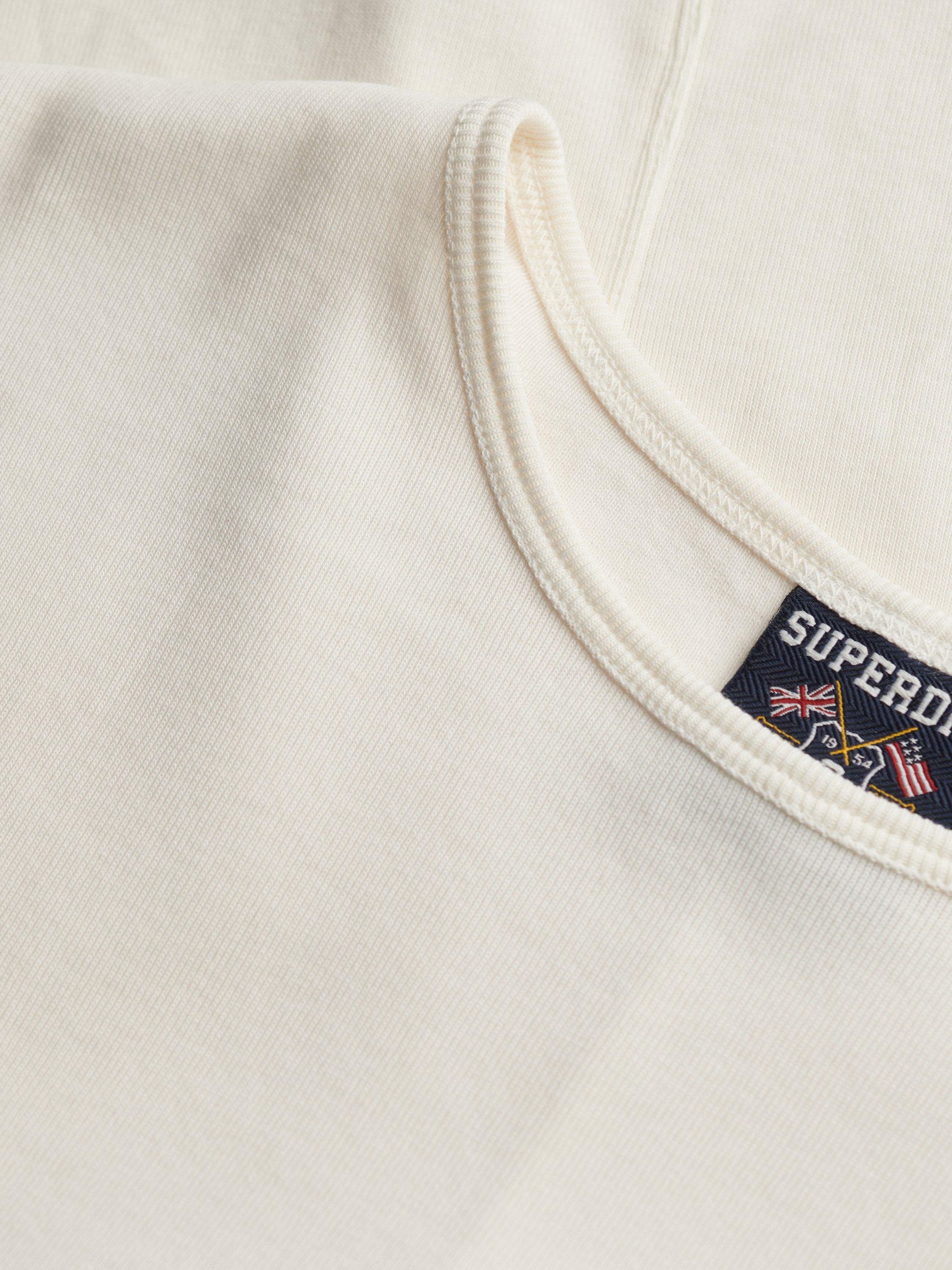 Product image 6 of 6, which shows Superdry Athletic Essential T-Shirt, Desert Bone   White, 10