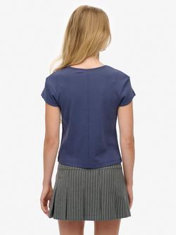 Superdry Athletic Essential T-Shirt, Mariner Navy - view 2, Mariner Navy